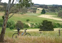 bike in front of Flaxley fields